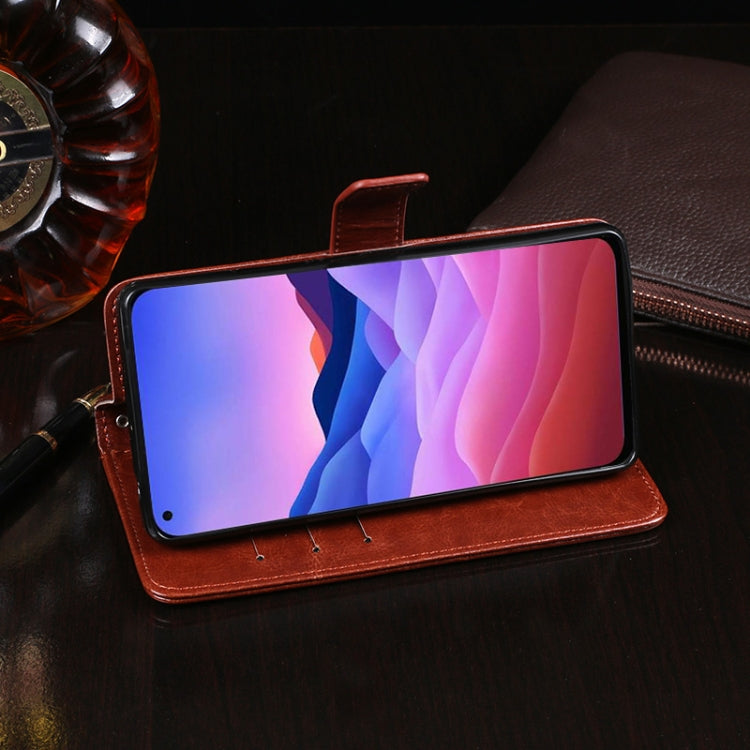 For ZTE Blade V 2020 idewei Crazy Horse Texture Horizontal Flip Leather Case with Holder & Card Slots & Wallet(Dark Blue) - Others by idewei | Online Shopping UK | buy2fix