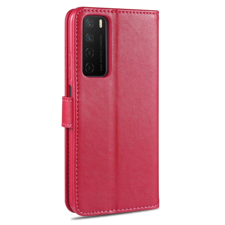 For Huawei Honor Play4 AZNS Sheepskin Texture Horizontal Flip Leather Case with Holder & Card Slots & Wallet(Red) - Honor Cases by AZNS | Online Shopping UK | buy2fix