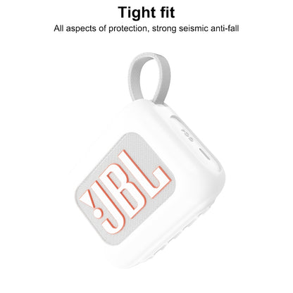 For JBL Go 4 Wireless Bluetooth Speaker Silicone Protective Case(White) - Protective Case by buy2fix | Online Shopping UK | buy2fix