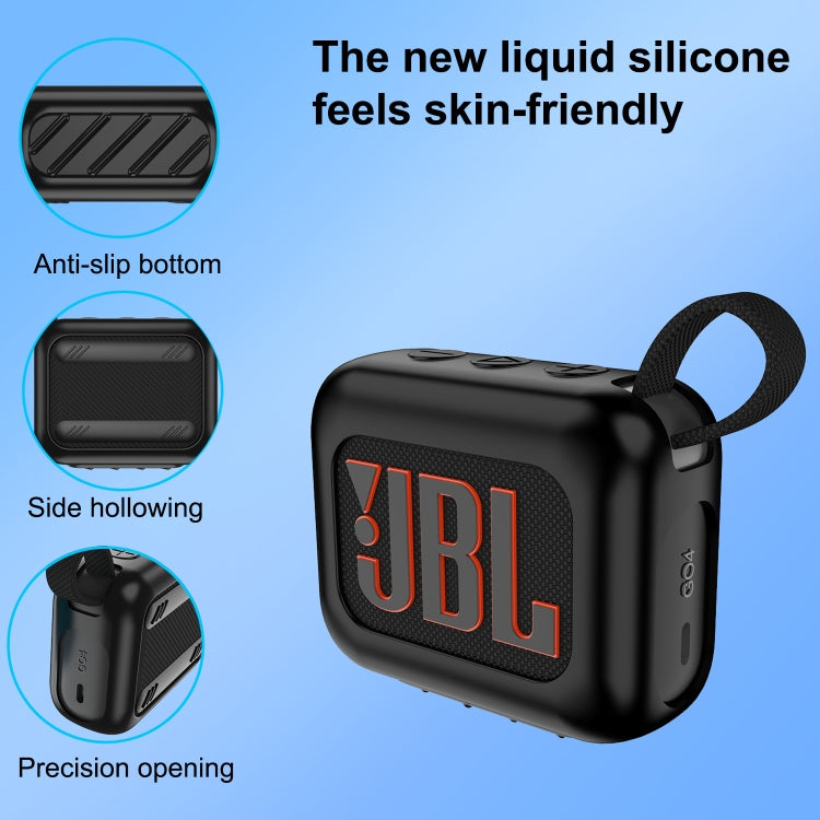 For JBL Go 4 Wireless Bluetooth Speaker Silicone Protective Case(White) - Protective Case by buy2fix | Online Shopping UK | buy2fix