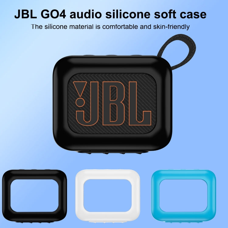 For JBL Go 4 Wireless Bluetooth Speaker Silicone Protective Case(White) - Protective Case by buy2fix | Online Shopping UK | buy2fix