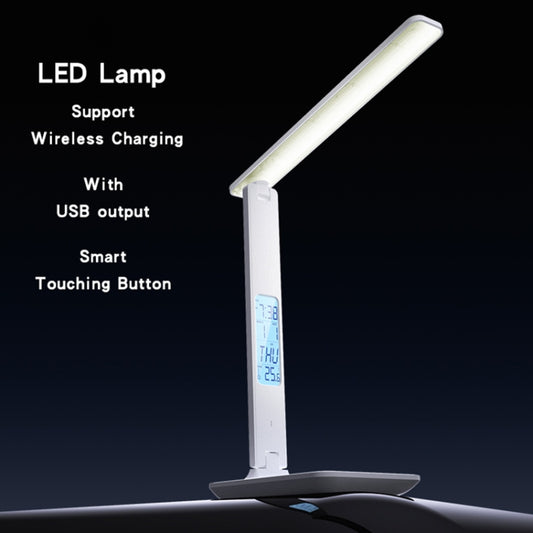 Yesido DS20 Multifunctional LED Desk Lamp Supports 10W Wireless Charging, EU Plug(White) by Yeelight