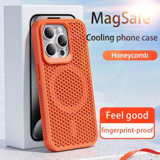 For iPhone 16 Pro MagSafe Magnetic Heat Dissipation Phone Case(Orange) by buy2fix
