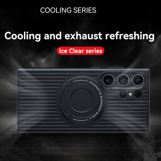 For Samsung Galaxy S24+ 5G Cooling MagSafe Magnetic Ring Holder PC Phone Case(Black) by buy2fix