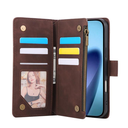 For iPhone Air Multifunctional Multi-Card Wallet Phone Leather Case(Coffee) - iPhone Air Cases by buy2fix | Online Shopping UK | buy2fix