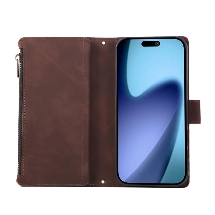 For iPhone Air Multifunctional Multi-Card Wallet Phone Leather Case(Coffee) - iPhone Air Cases by buy2fix | Online Shopping UK | buy2fix