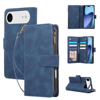 For iPhone Air Multifunctional Multi-Card Wallet Phone Leather Case(Blue) - iPhone Air Cases by buy2fix | Online Shopping UK | buy2fix