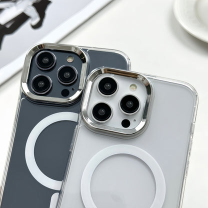 For iPhone 15 Plus MagSafe Magnetic PC + TPU Phone Case with Lanyard(Yellow Pink Grey) by buy2fix