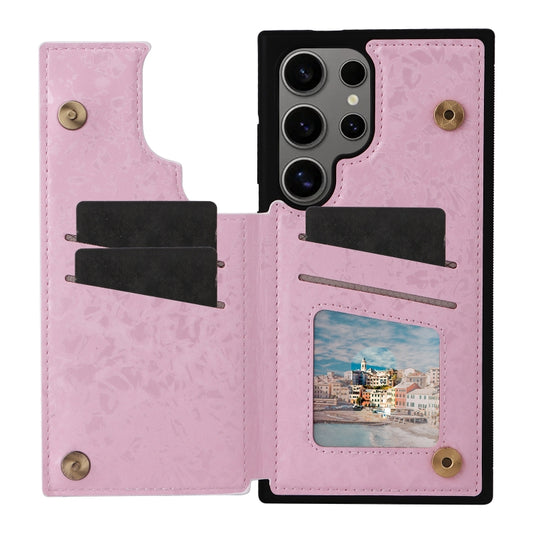 For Samsung Galaxy S25 Ultra 5G Printed Double Buckle RFID Anti-theft Phone Case(Dried Flower World) by buy2fix