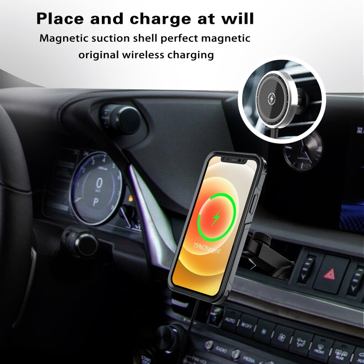 For iPhone 12 / 12 Pro RedPepper Armor Magsafe PC Hybrid TPU Phone Case(Black) by RedPepper