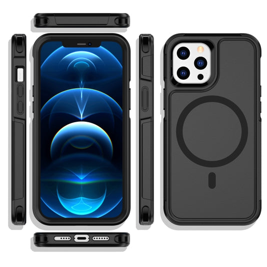 For iPhone 12 Pro Max RedPepper Armor Magsafe PC Hybrid TPU Phone Case(Black) by RedPepper