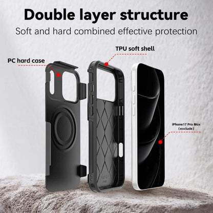For iPhone 17 Pro Max RedPepper Armor Magsafe PC Hybrid TPU Phone Case(Black) - iPhone 17 Pro Max Cases by RedPepper | Online Shopping UK | buy2fix