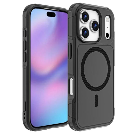 For iPhone 17 Pro RedPepper Armor Magsafe PC Hybrid TPU Phone Case(Black)
