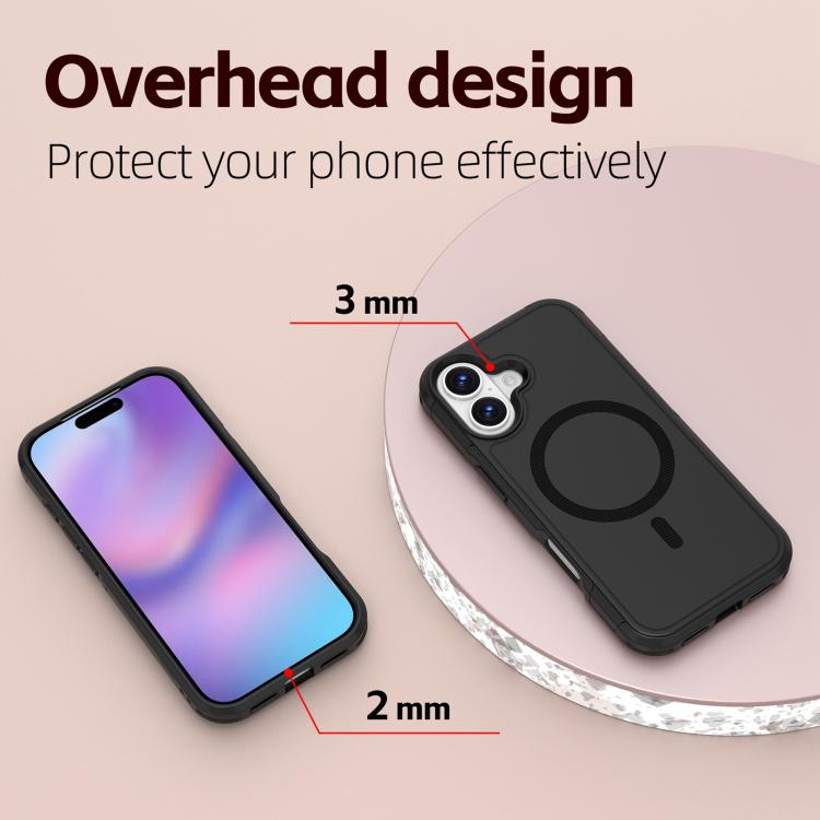 For iPhone 17 RedPepper Armor Magsafe PC Hybrid TPU Phone Case(Black) - iPhone 17 Cases by RedPepper | Online Shopping UK | buy2fix