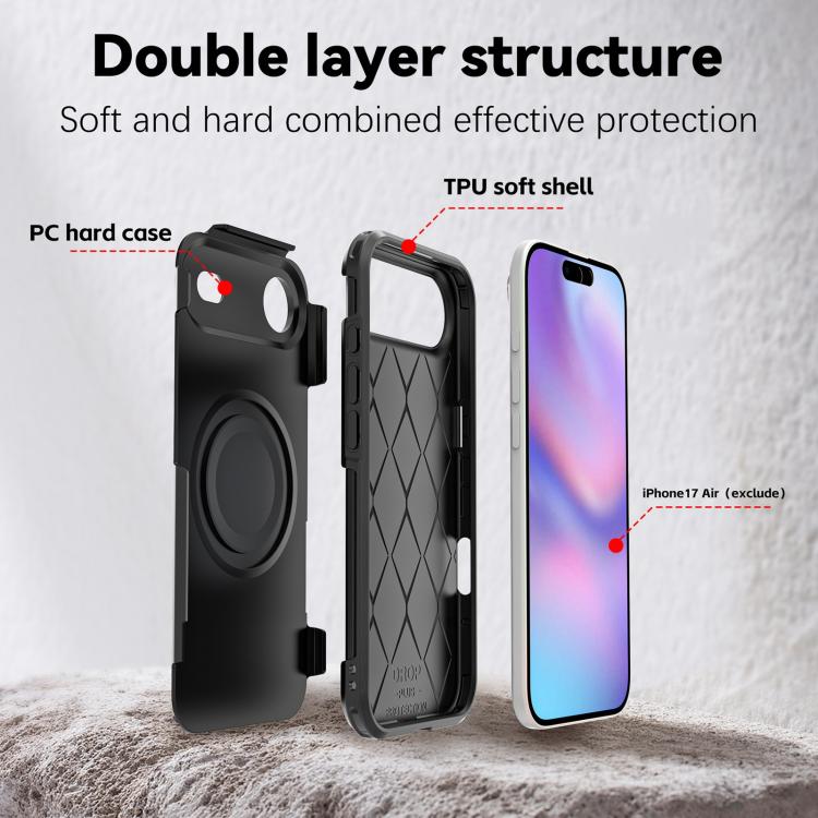 For iPhone 17 Air RedPepper Armor Magsafe PC Hybrid TPU Phone Case(Black) - iPhone 17 Air Cases by RedPepper | Online Shopping UK | buy2fix