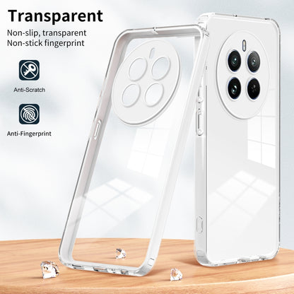 For Realme 12 Pro 3 in 1 Clear TPU Color PC Frame Phone Case(White) - Realme Cases by buy2fix | Online Shopping UK | buy2fix