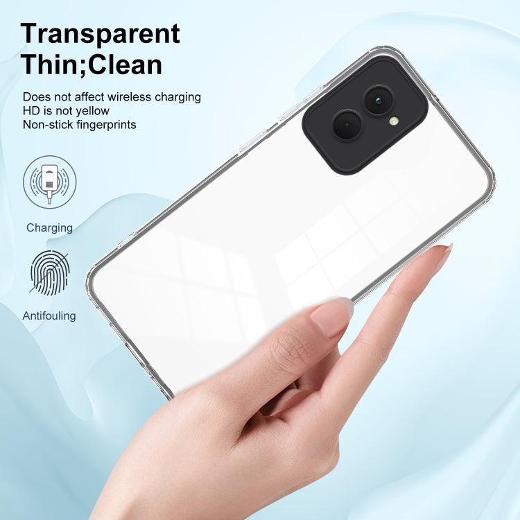 For Motorola Moto G Power 5G 2024 3 in 1 Clear TPU Color PC Frame Phone Case(Black) - Motorola Cases by buy2fix | Online Shopping UK | buy2fix