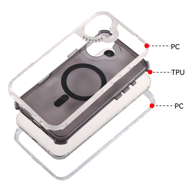 For iPhone 16 Dreamland MagSafe Magnetic 3 in 1 TPU + PC Phone Case(Transparent) by buy2fix