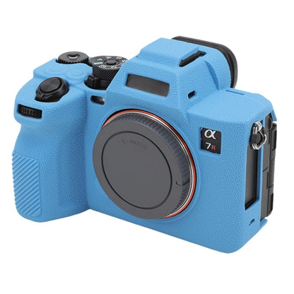 For Sony ILCE7RM5 / A7R5 Litchi Texture Soft Silicone Protective Case(Blue) by buy2fix