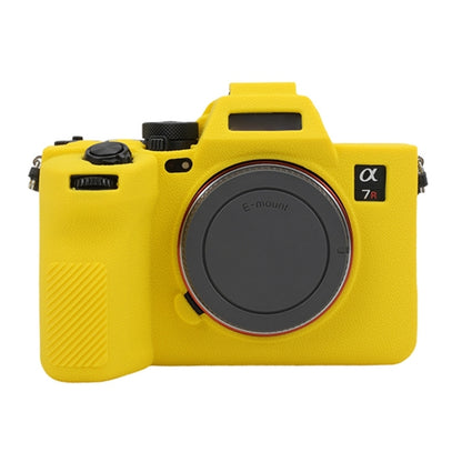 For Sony ILCE7RM5 / A7R5 Litchi Texture Soft Silicone Protective Case(Yellow) by buy2fix