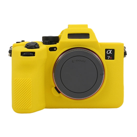 For Sony ILCE7RM5 / A7R5 Litchi Texture Soft Silicone Protective Case(Yellow) by buy2fix