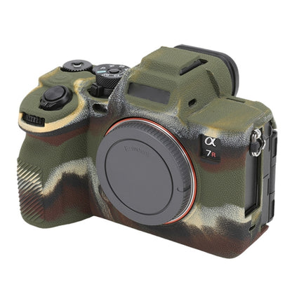 For Sony ILCE7RM5 / A7R5 Litchi Texture Soft Silicone Protective Case(Camouflage) by buy2fix