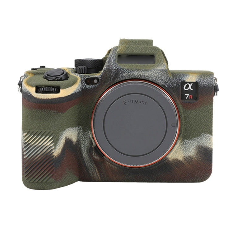 For Sony ILCE7RM5 / A7R5 Litchi Texture Soft Silicone Protective Case(Camouflage) by buy2fix