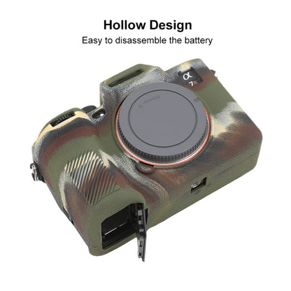 For Sony ILCE7RM5 / A7R5 Litchi Texture Soft Silicone Protective Case(Camouflage) by buy2fix