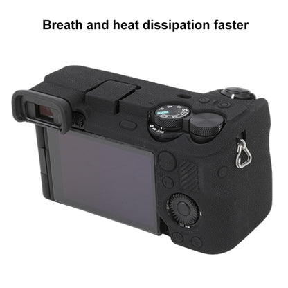 For Sony ILCE-6700 / A6700 Litchi Texture Soft Silicone Protective Case(Black) by buy2fix