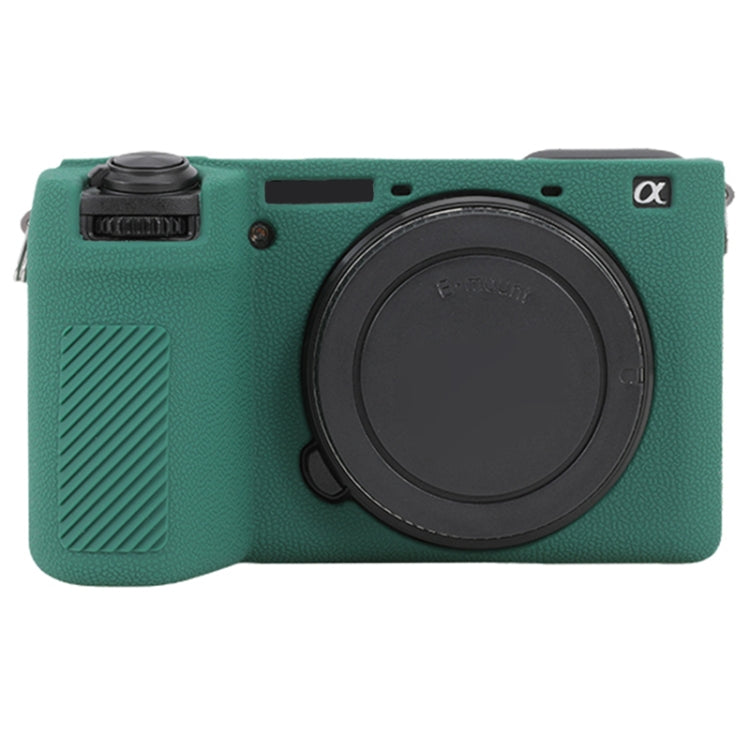 For Sony ILCE-6700 / A6700 Litchi Texture Soft Silicone Protective Case(Green) by buy2fix