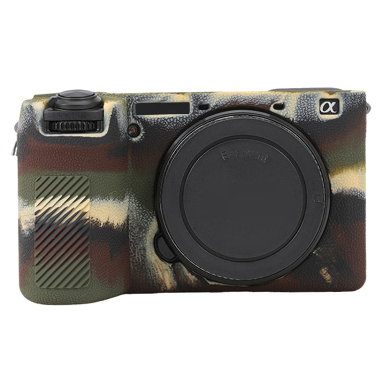 For Sony ILCE-6700 / A6700 Litchi Texture Soft Silicone Protective Case(Camouflage) by buy2fix