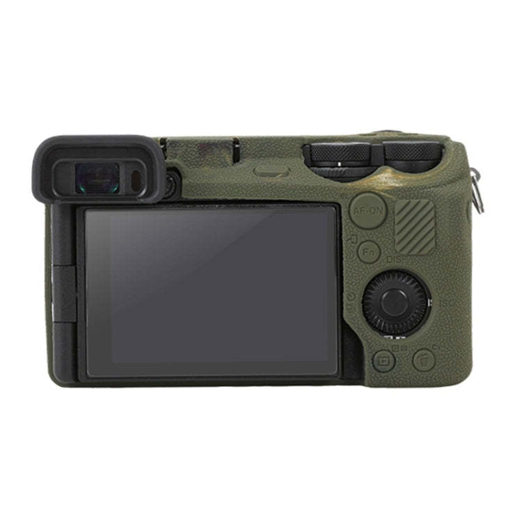 For Sony ILCE-6700 / A6700 Litchi Texture Soft Silicone Protective Case(Camouflage) by buy2fix
