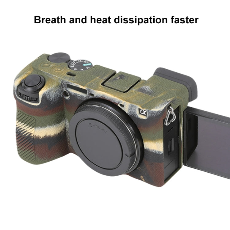For Sony ILCE-6700 / A6700 Litchi Texture Soft Silicone Protective Case(Camouflage) by buy2fix