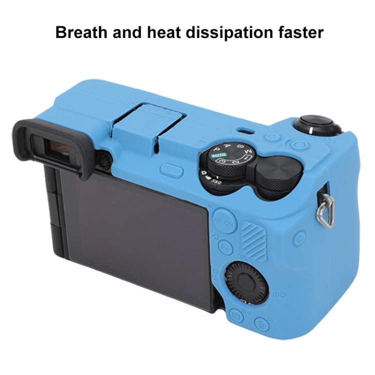 For Sony ILCE-6700 / A6700 Glossy Soft Silicone Protective Case(Blue) by buy2fix