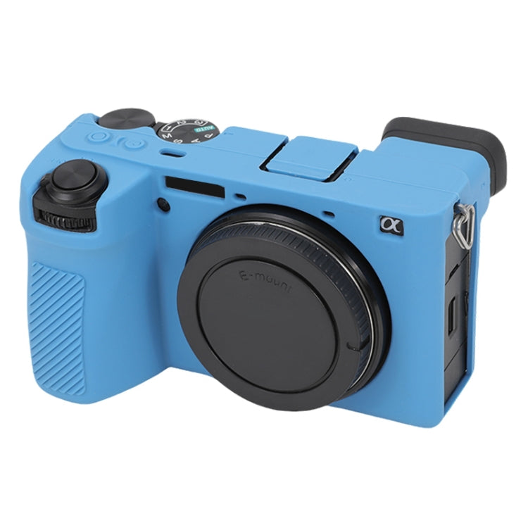 For Sony ILCE-6700 / A6700 Glossy Soft Silicone Protective Case(Blue) by buy2fix
