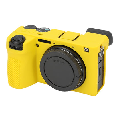 For Sony ILCE-6700 / A6700 Glossy Soft Silicone Protective Case(Yellow) by buy2fix