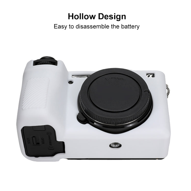 For Sony ILCE-6700 / A6700 Glossy Soft Silicone Protective Case(White) by buy2fix