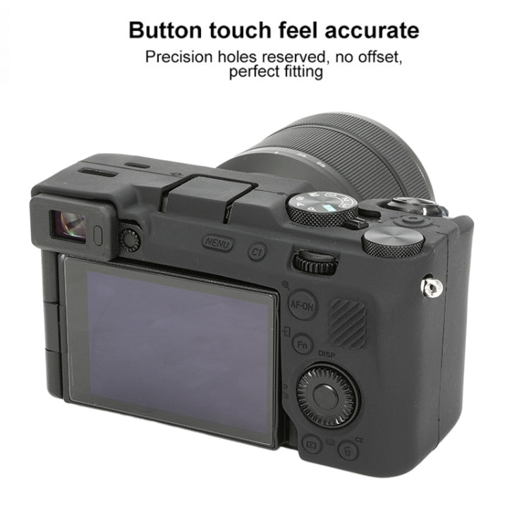 For Sony ILCE-7CM2 / A7C II / A7CR Glossy Soft Silicone Protective Case(Black) - Protective Case by buy2fix | Online Shopping UK | buy2fix