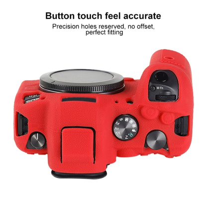 For Canon EOS R6 Mark II Litchi Texture Soft Silicone Protective Case(Red) by buy2fix