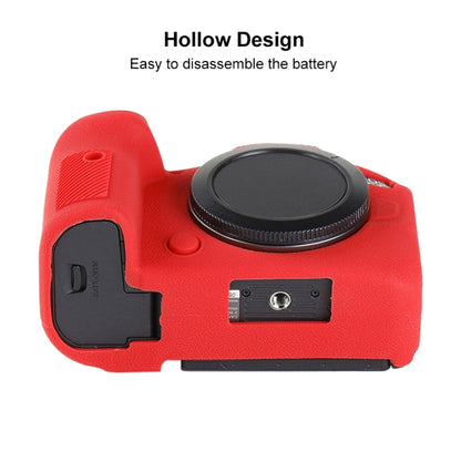 For Canon EOS R6 Mark II Litchi Texture Soft Silicone Protective Case(Red) by buy2fix