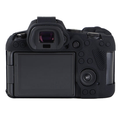 For Canon EOS R6 Mark II Litchi Texture Soft Silicone Protective Case(Black) by buy2fix