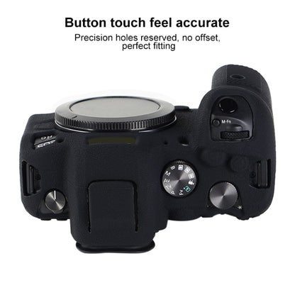 For Canon EOS R6 Mark II Litchi Texture Soft Silicone Protective Case(Black) by buy2fix