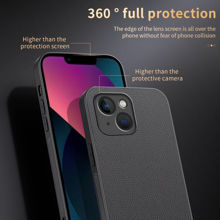 For iPhone 13 HUIYI Leather Magnetic Phone Case(Grey) by buy2fix