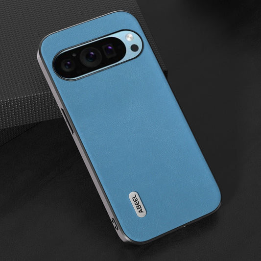 For Google Pixel 9 ABEEL Arashi Texture PU Phone Case(Sky Blue) by buy2fix