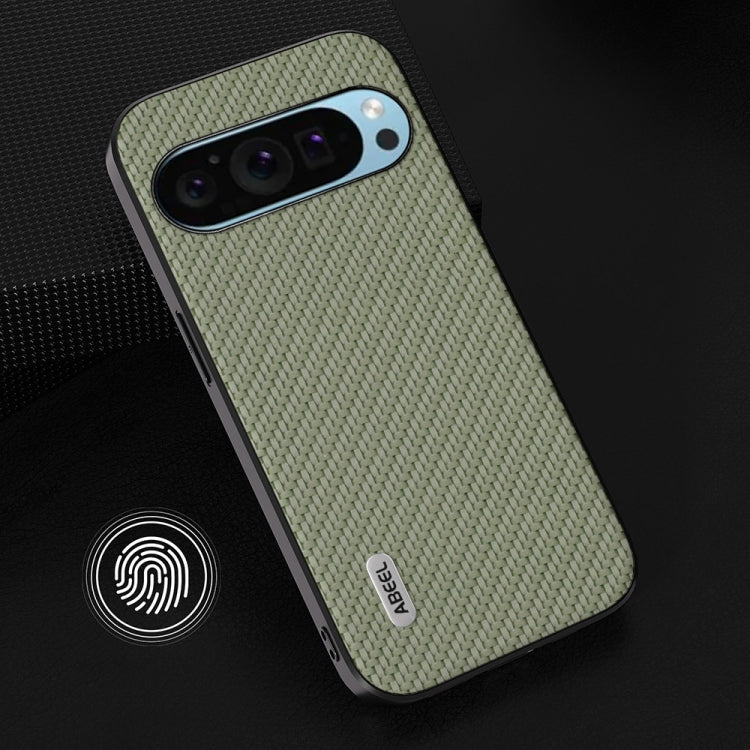 For Google Pixel 9 ABEEL Carbon Fiber Texture Protective Phone Case(Green) by buy2fix