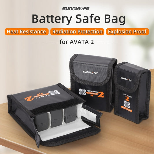 For DJI Avata 2 Sunnylife Battery Explosion-proof Safe Bag Protective Li-Po Safe Bag(For 1pc Battery) by Sunnylife