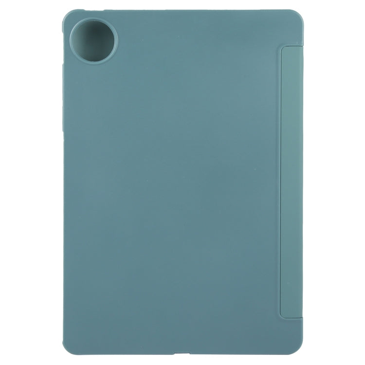 For Huawei MatePad Pro 11 2022/2024 Tri-fold Silicone Leather Tablet Case(Dark Green) - Huawei by buy2fix | Online Shopping UK | buy2fix