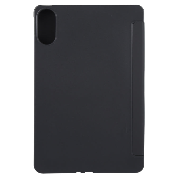 For Huawei MatePad SE 11 2024 Tri-fold Silicone Leather Tablet Case(Black) - Huawei by buy2fix | Online Shopping UK | buy2fix