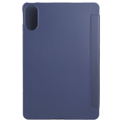 For Huawei MatePad SE 11 2024 Tri-fold Silicone Leather Tablet Case(Dark Blue) - Huawei by buy2fix | Online Shopping UK | buy2fix