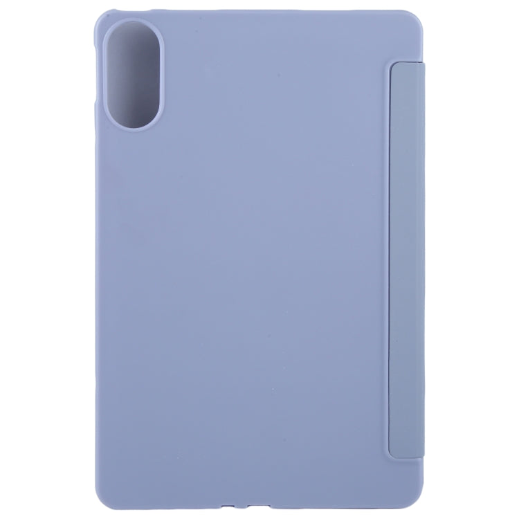 For Huawei MatePad SE 11 2024 Tri-fold Silicone Leather Tablet Case(Lavender) - Huawei by buy2fix | Online Shopping UK | buy2fix